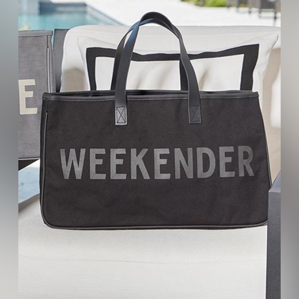 Santa Barbara Design Studio Black Canvas Tote - “Weekender” - NWT